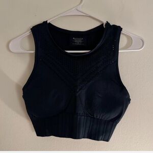 Athleta Black Textured Sleeveless Top